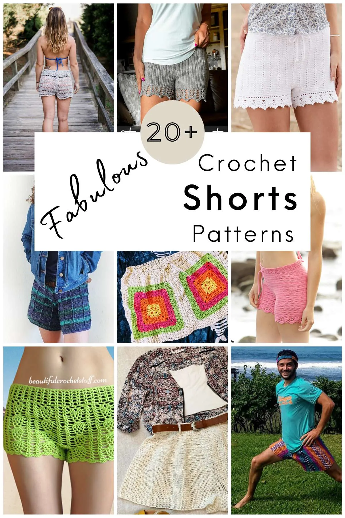 22 free crochet shorts patterns for women and men