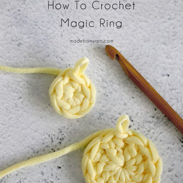 Learn how to crochet magic ring to make a small hole in the middle of a circle