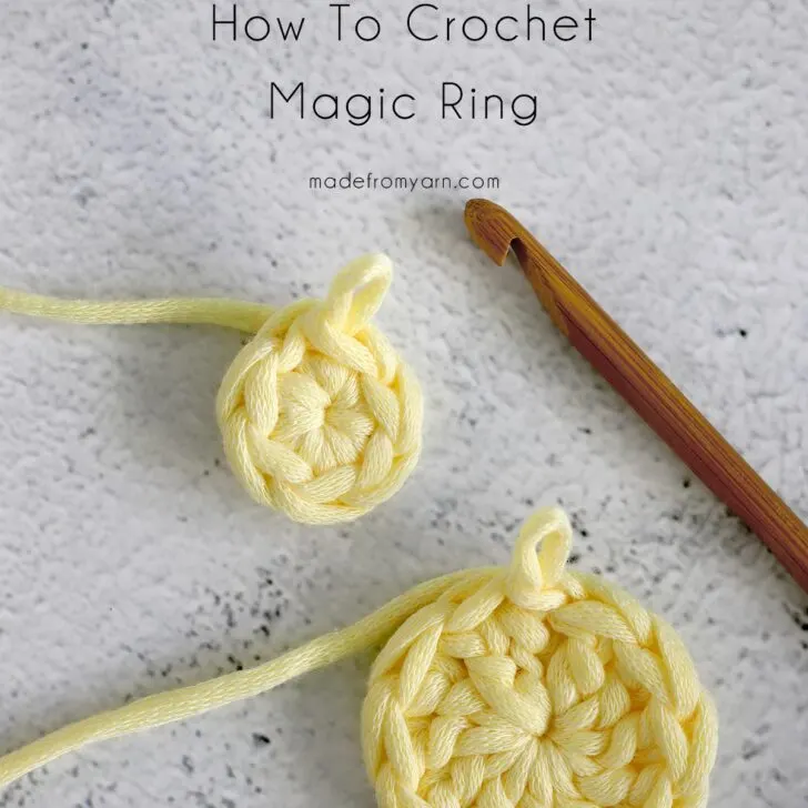 Learn how to crochet magic ring to make a small hole in the middle of a circle