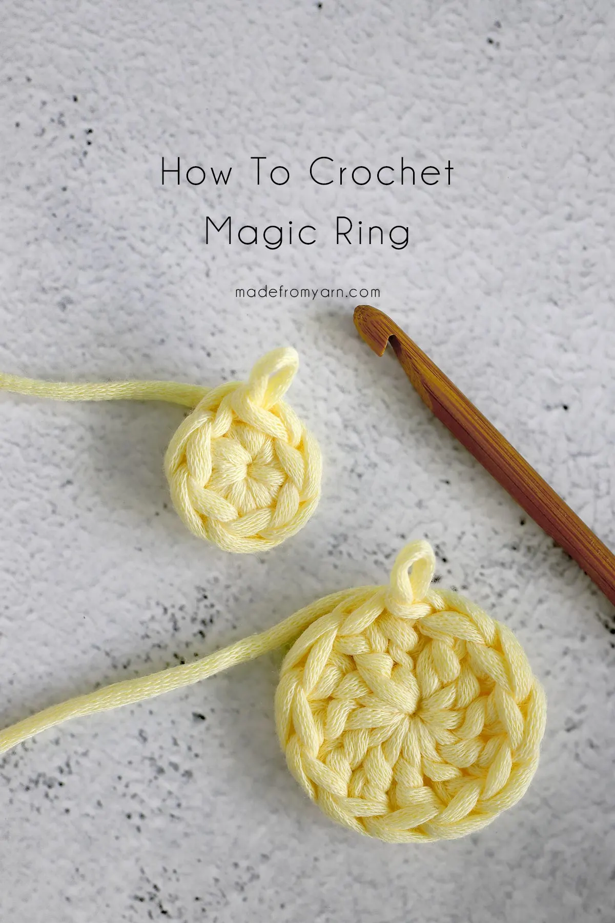 Learn how to crochet magic ring to make a small hole in the middle of a circle