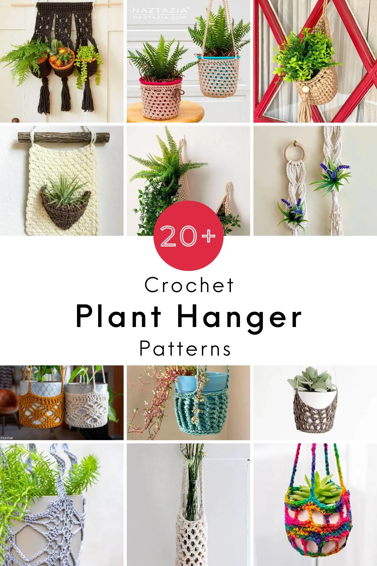 crochet plant hangers with these free patterns