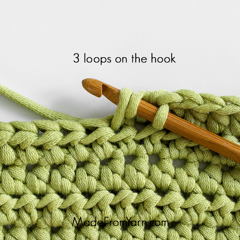how to crochet hdc, step 4
