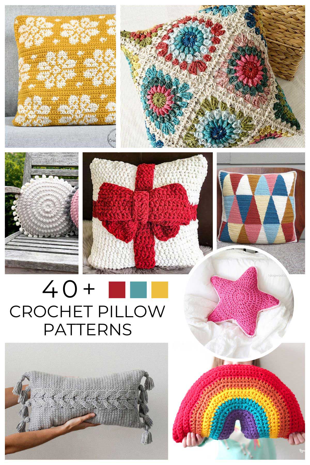 more than 40 free crochet pillow patterns for you to crochet