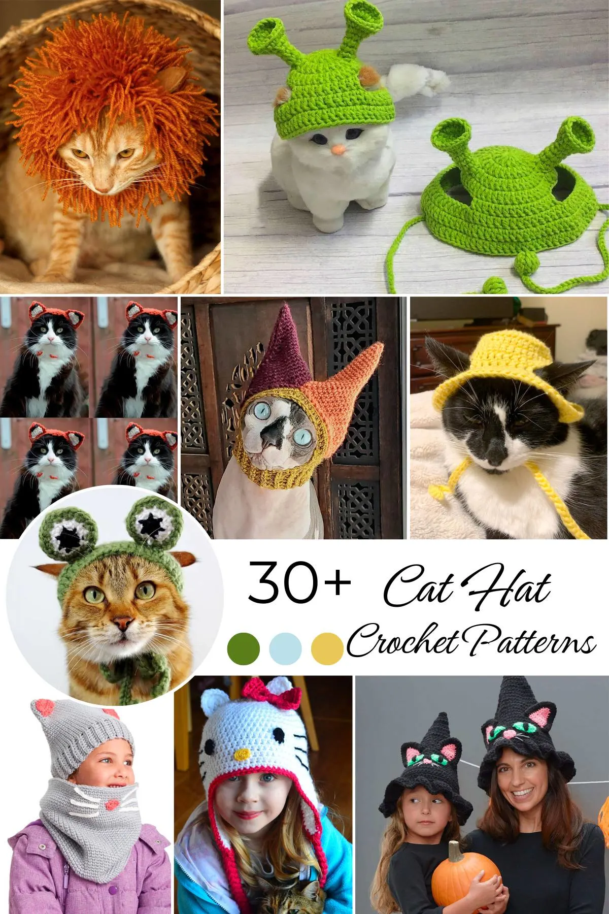 We've compiled a list of free crochet cat hat patterns for your furry felines to feel fantastic in. Some cat hats for humans are also included! 