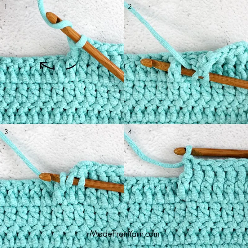 how to fpdc, front post double crochet