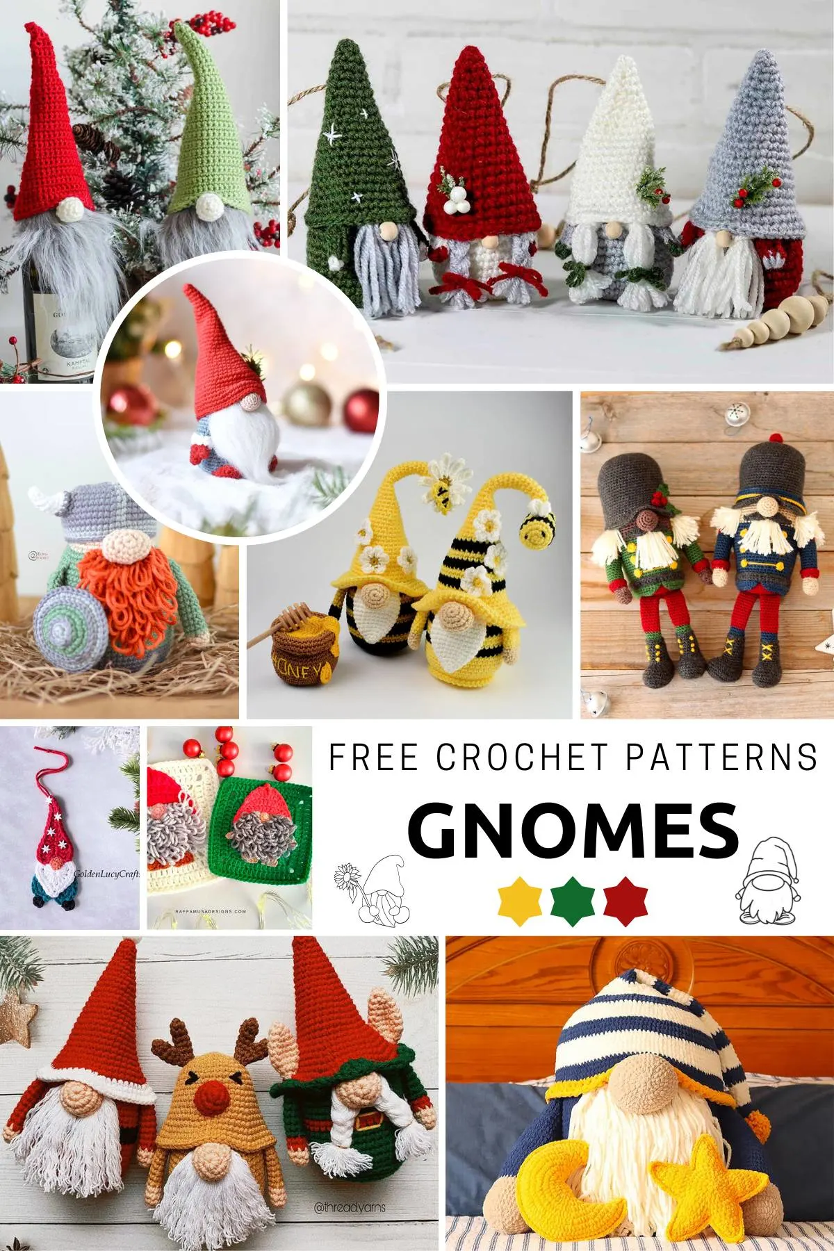 From gnome ornaments to dolls and bottle toppers, here's a comprehensive list of free crochet gnome patterns with tutorials for a cuteness overload in your living space.