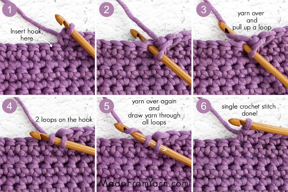 Single crochet stitch (abbreviated as sc) is a fundamental stitch in crochet that is used to create a dense, sturdy fabric. It is often the stitch of choice for amigurumi projects or any design that requires a tight, solid structure.