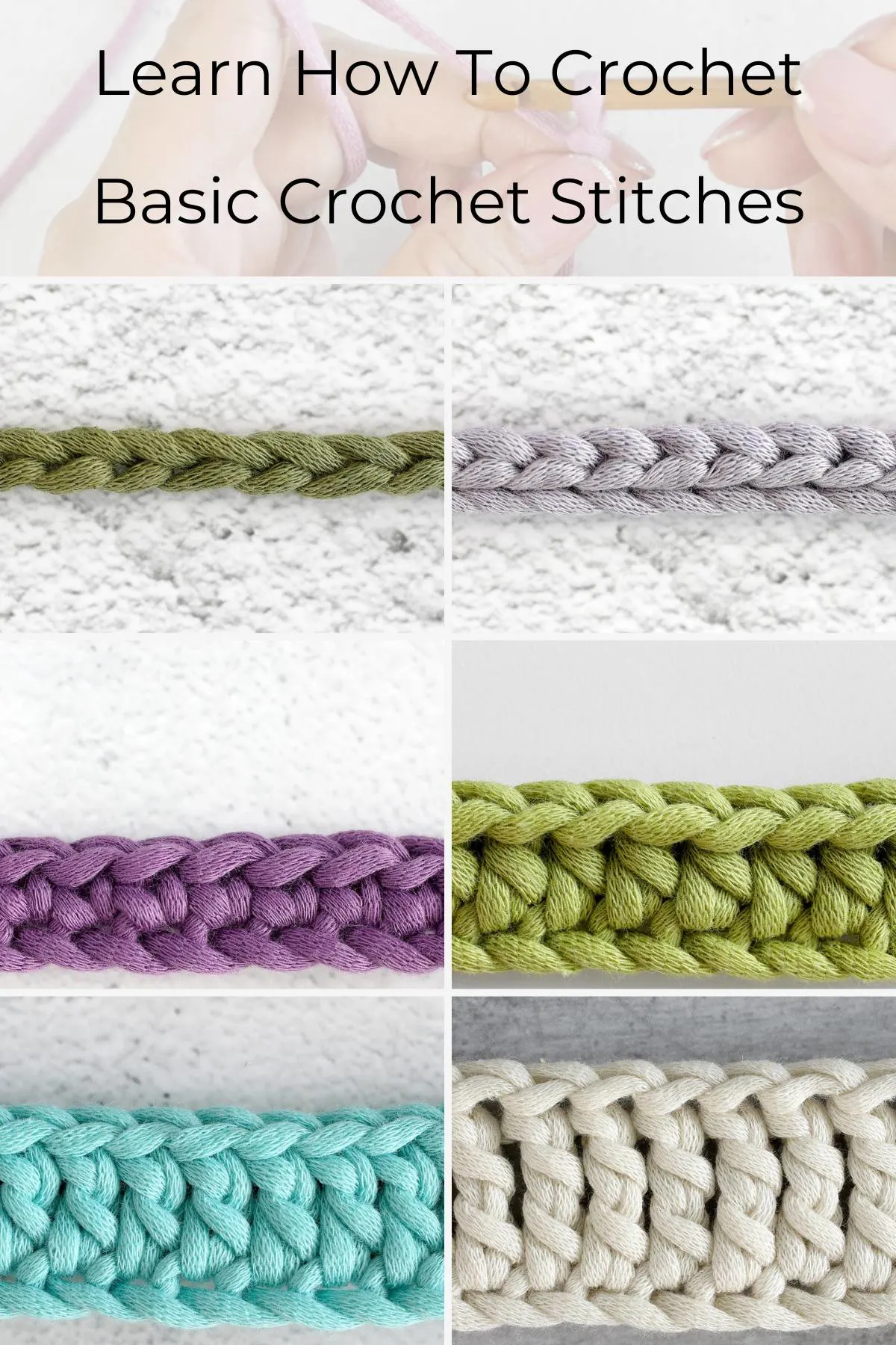 Learning the basic crochet stitches is essential to working on any beginner crochet pattern. The journey to unlocking your crochet creativity begins here.