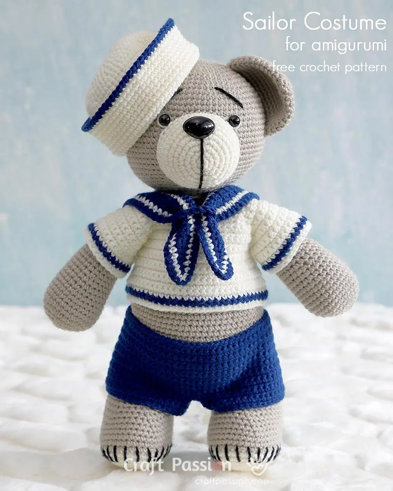 Set sail with Craft Passion’s adorable sailor outfit, offering a detailed guide to crafting adorable attire for stuffed toys or your little ones.