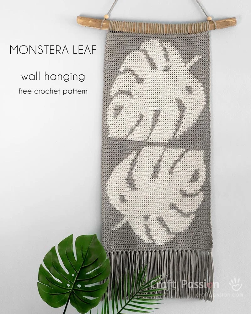 Enhance your space with this handmade nature-inspired crochet wall hanging.
