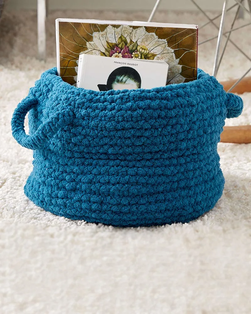 This type of yarn makes any project extra soft and squishy, perfect for creating cozy and functional baskets.