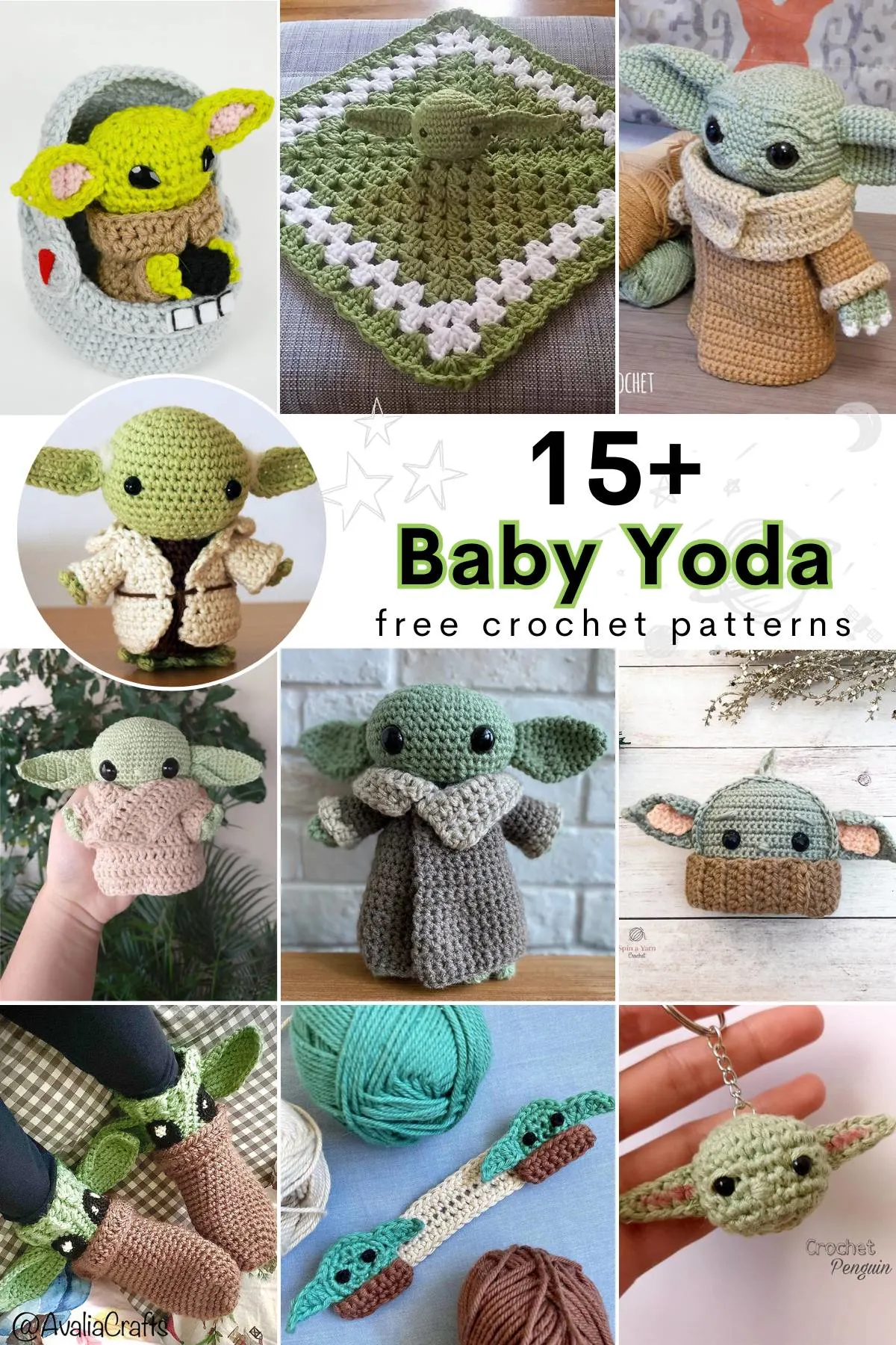 Handpicked free Baby Yoda crochet patterns just for you. Suitable for all crochet skills. Perfect to add a touch of Star Wars charm to your home.