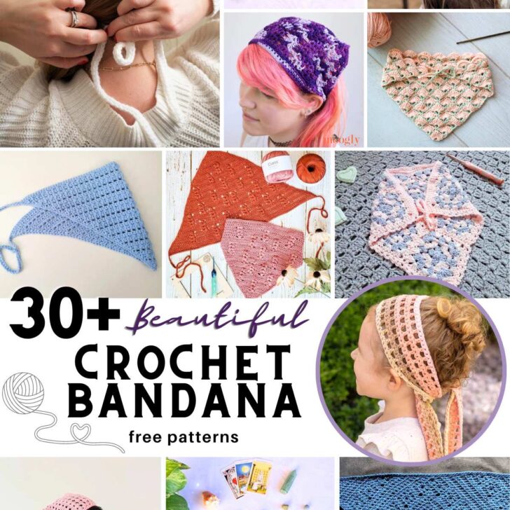 Grab your free crochet bandana pattern right now. We offer many designs ranging from classics to florals that will inspire you for your next crochet project.