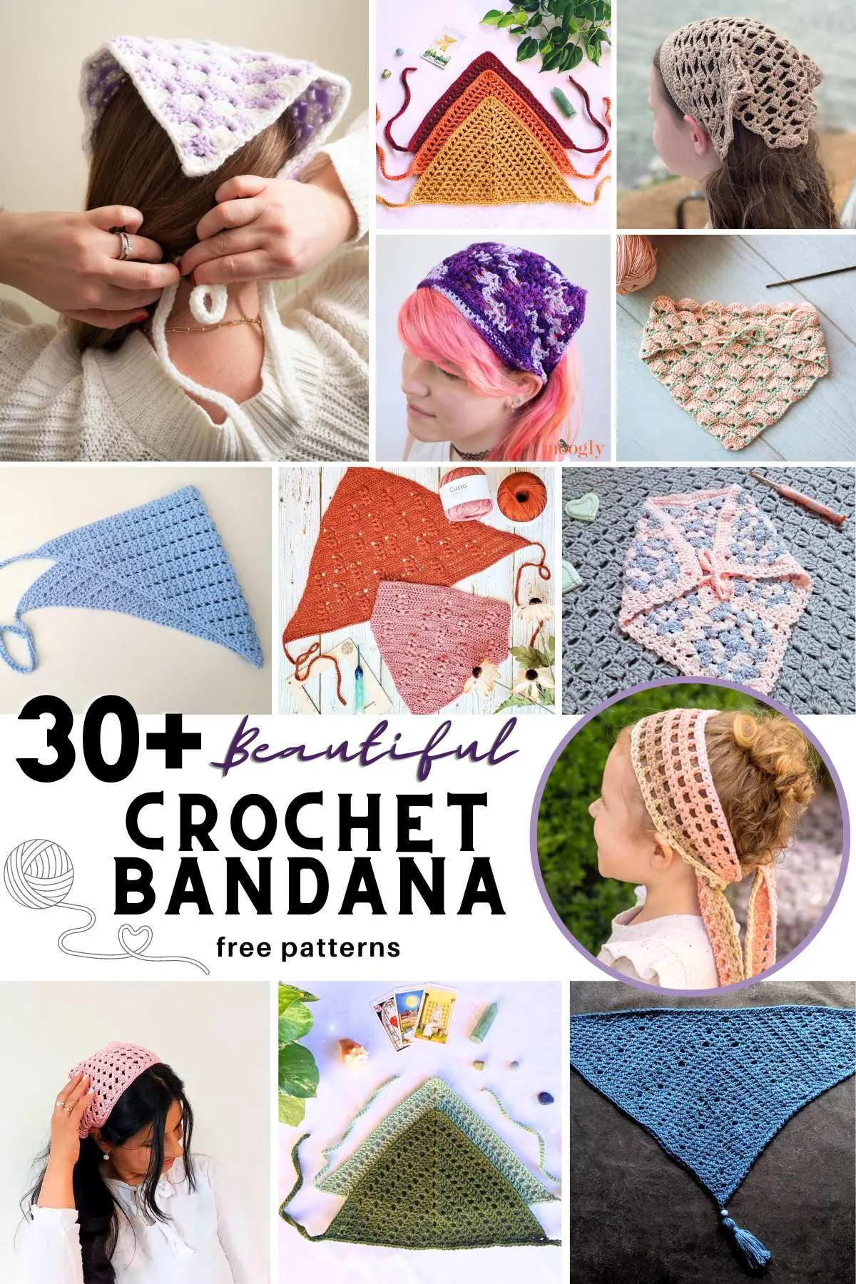 Grab your free crochet bandana pattern right now. We offer many designs ranging from classics to florals that will inspire you for your next crochet project.