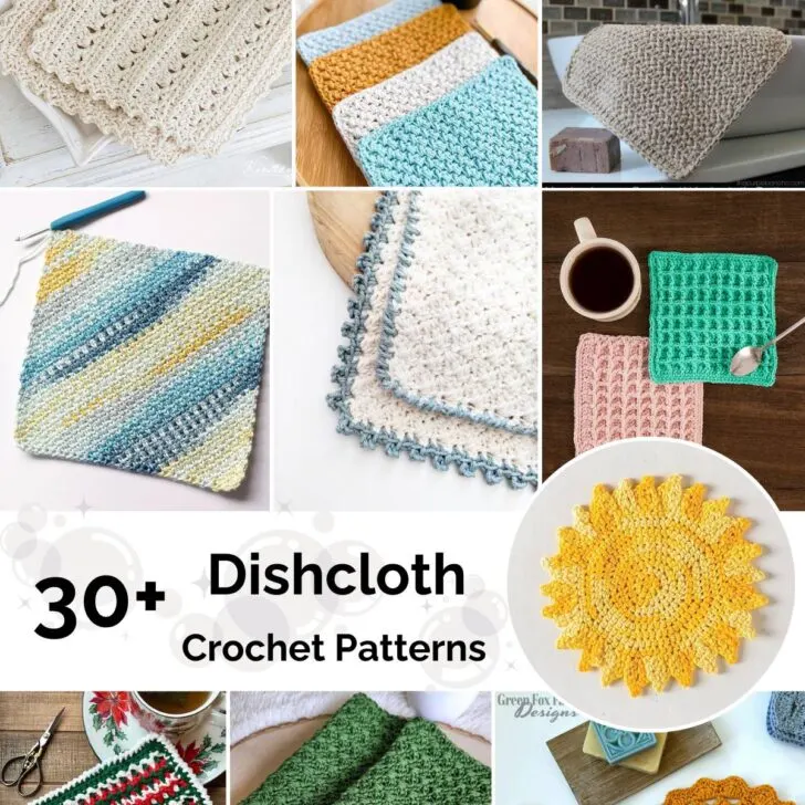 Check out our list of the best free crochet dishcloth and washcloth patterns, they are ideal for beginners! A year-round project that is both practical and easy.