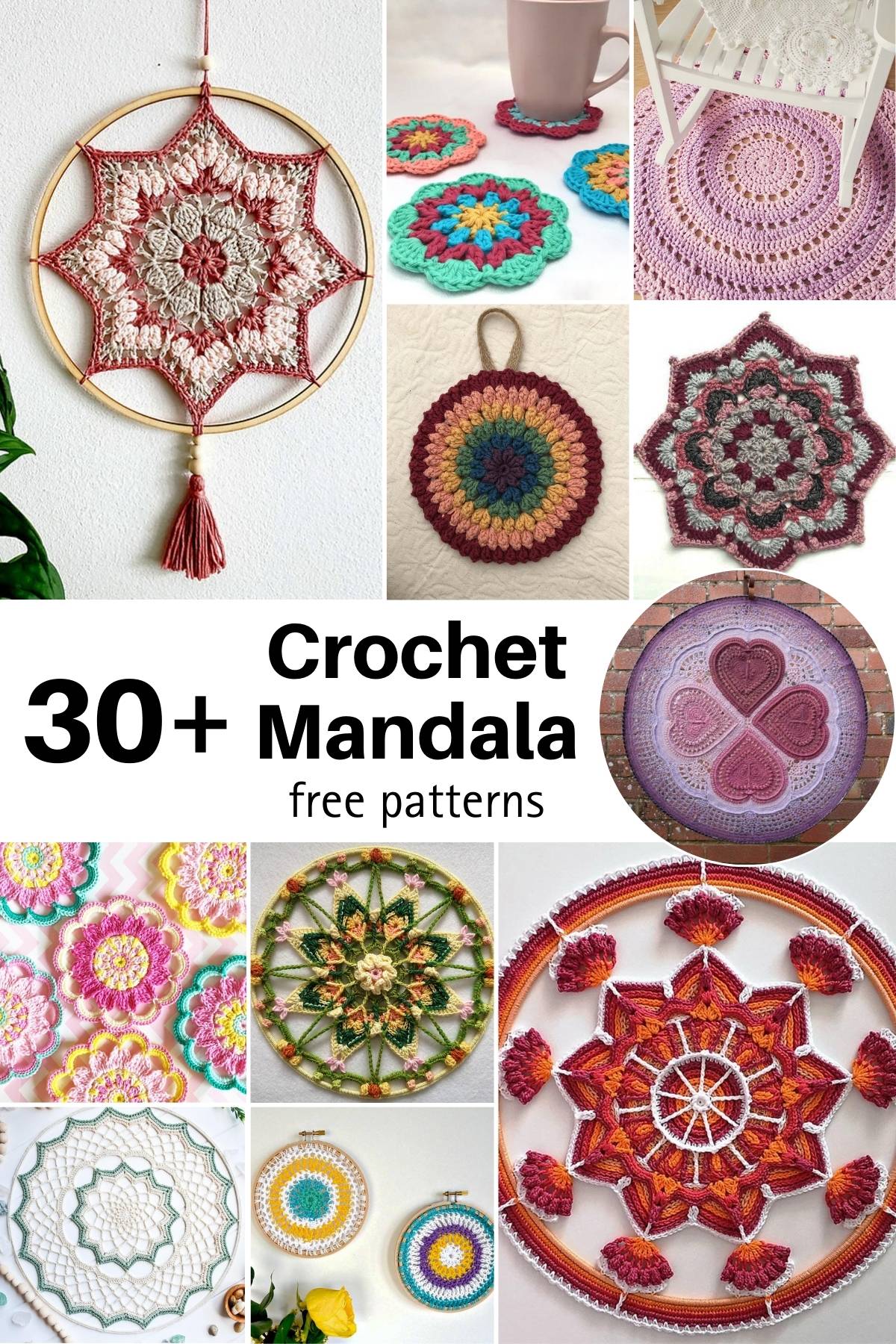 Check out our large compilation of free mandala crochet patterns! Get your crochet supplies to create amazing designs like coasters and blankets. 