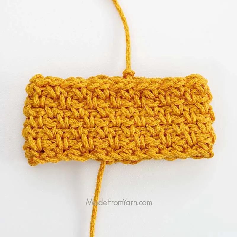 how to crochet moss stitch in round and turn after completed each