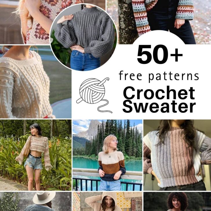 Check out these free crochet sweater patterns. From cardigans, to pullovers, these designs will keep you warm and fashionable for the fall season.