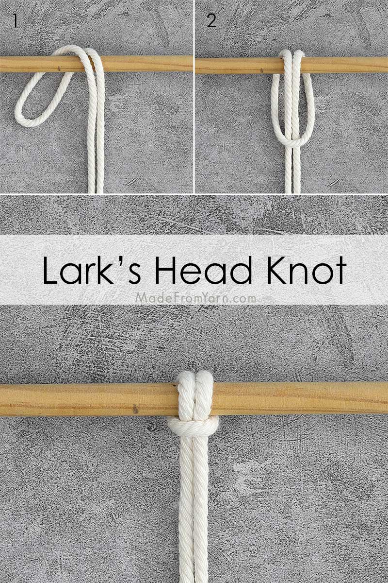This step-by-step guide will teach you how to make a lark's head knot. It's the fundamental knot that beginners should learn as it's the mounting point for diverse projects. 