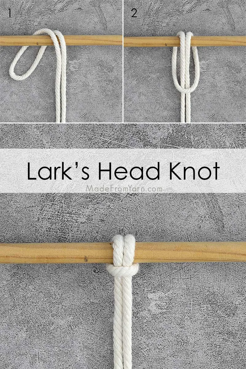 This step-by-step guide will teach you how to make a lark's head knot. It's the fundamental knot that beginners should learn as it's the mounting point for diverse projects.