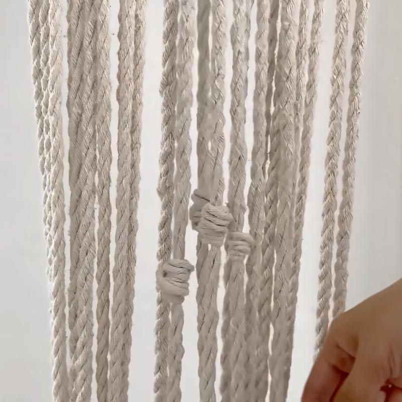 A Berrel Knot is a knot that adds texture to your projects. It's also an excellent method for a finishing knot at the end of your loose cords. This helps to secure them in place and prevent your cords from unraveling. 