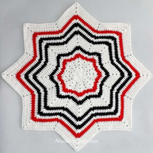 8-point star blanket crochet pattern