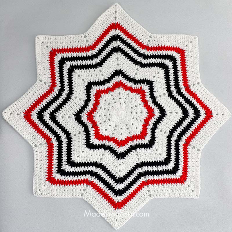 8-point star blanket crochet pattern