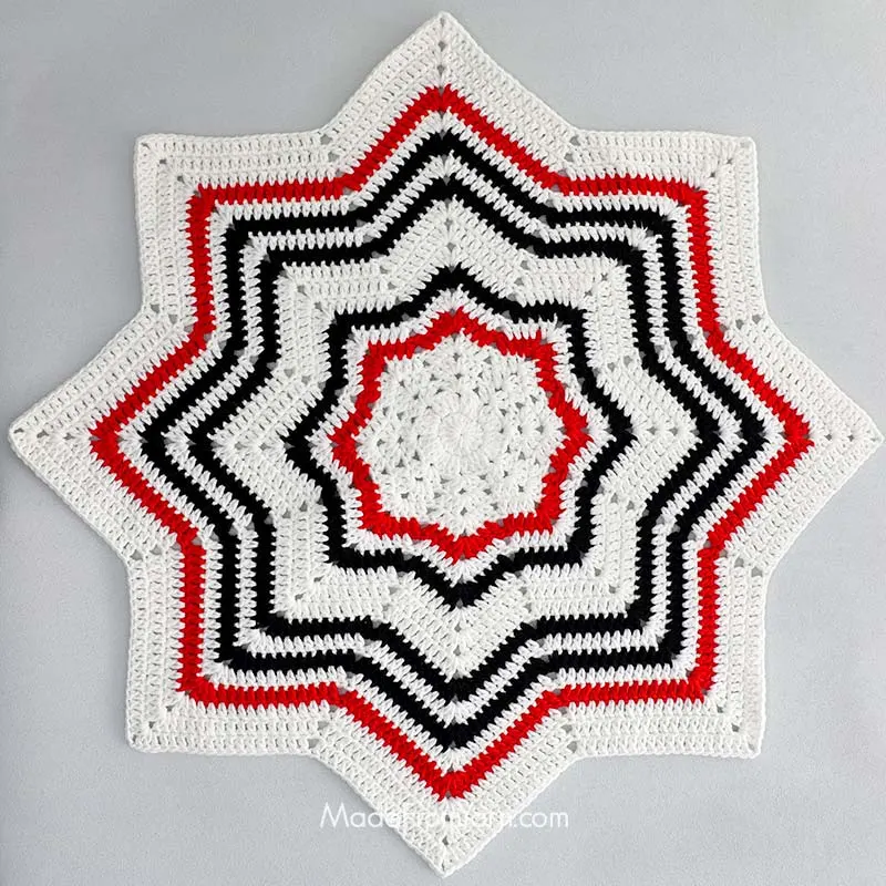 8-point star blanket crochet pattern