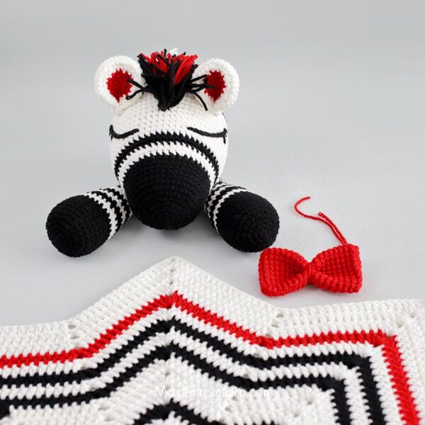 zebra crochet lovey pattern