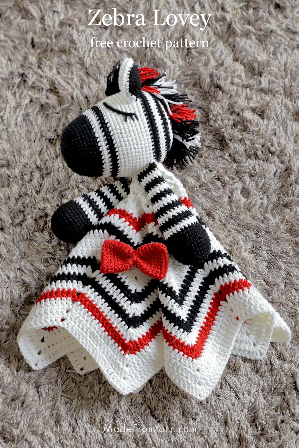 Learn how to make this simple, easy, and adorable Crochet Lovey Blanket. It's a wonderful baby shower gift for your little ones and expecting moms. 