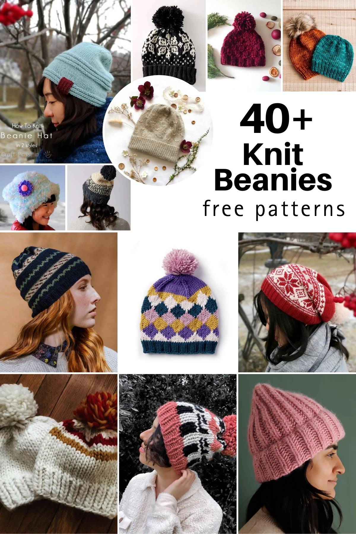 Get inspired by this list of free beanie knitting pattern ideas for the upcoming season! These designs range in aesthetics to fit every knitter's style.