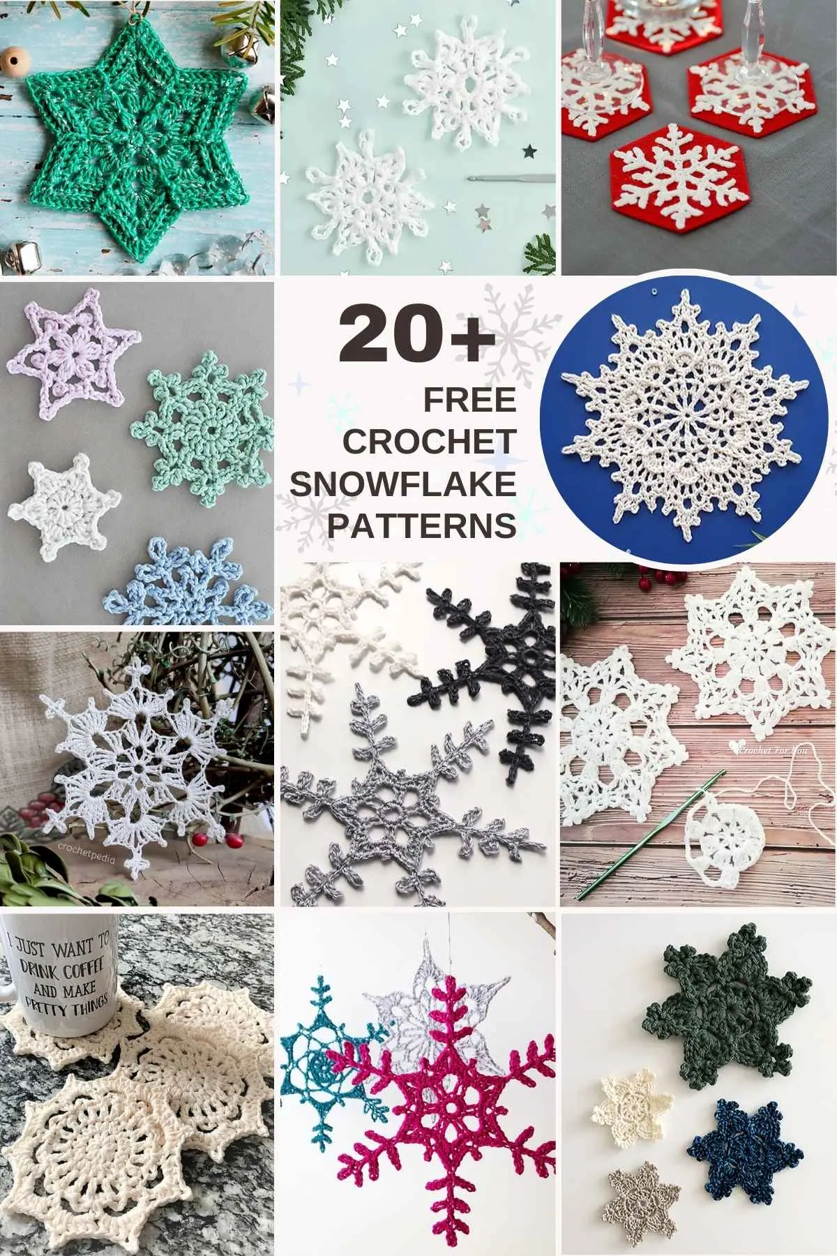 Here’s a roundup of free, super simple crochet snowflake patterns you can whip up from the cozy comfort of home this winter!