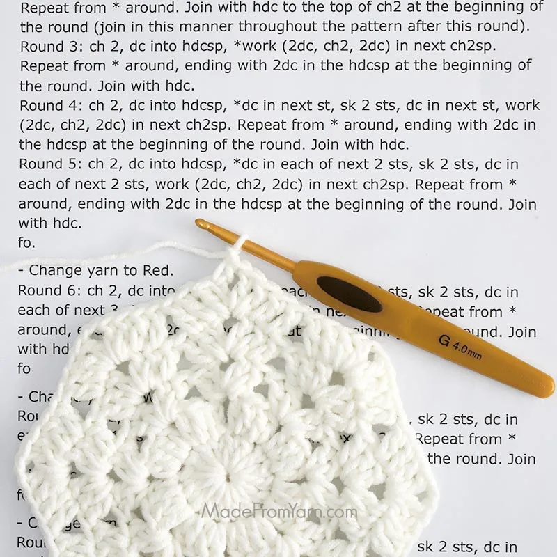 written crochet pattern