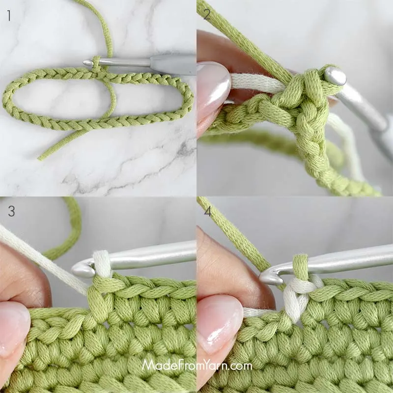 Let's demo this technique by creating a cozy using the tree pattern and the following written crochet pattern.