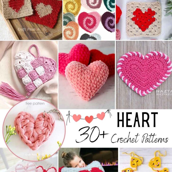 34 Crochet Heart Patterns For Valentines