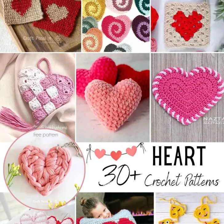 34 Crochet Heart Patterns For Valentines